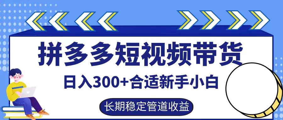 拼多多短视频带货日入300+，实操账户展示看就能学会-创业项目库