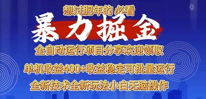 （13675期）2025暴力掘金项目，想过肥年必看！-创业项目库