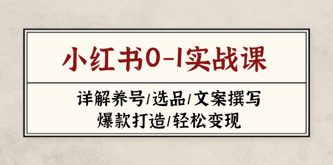 小红书0-1实战课(2023-2025-创业项目库