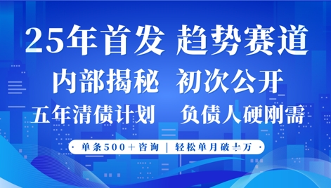 2025年首次公开，真正的事业型赛道，客咨不断，单月轻松破W-创业项目库