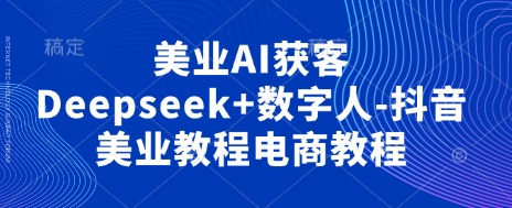 美业AI获客Deepseek+数字人-抖音美业教程电商教程-创业项目库