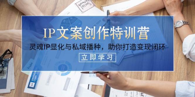 IP文案创作特训营，灵魂IP显化与私域播种，助你打造变现闭环(14节课)-创业项目库