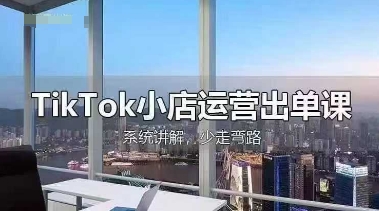 TikTok小店运营出单课，从开店选品、运营出单、发货回款，进行全流程讲解-创业项目库