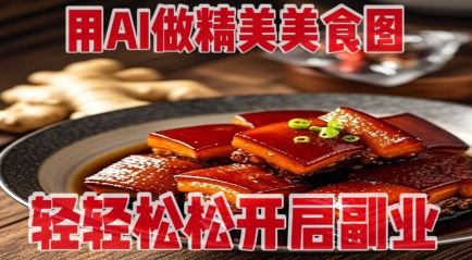 用AI做精美美食图，无需专业设备拍摄，轻轻松松开启副业-创业项目库