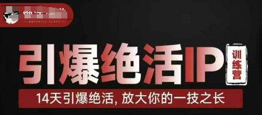 引爆绝活IP训练营，14天引爆绝活，放大你的一技之长-创业项目库