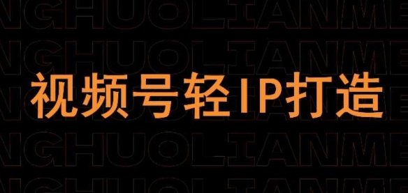 视频号线上课程，视频号轻IP打造-创业项目库