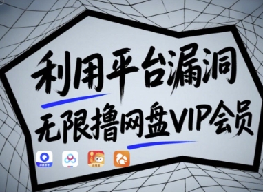 利用平台漏洞，无限撸网盘VIP会员，用户亲测有效!【漏洞原理+操作演示】-创业项目库