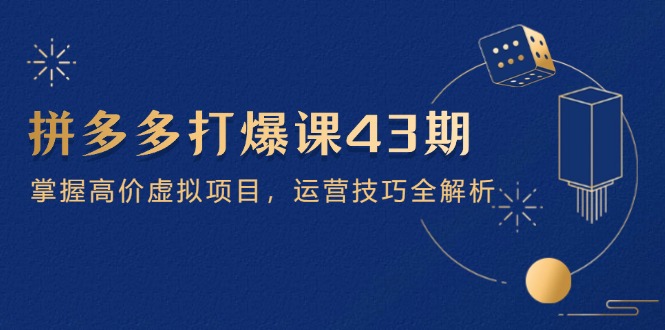 拼多多打爆课第 43 期，掌握高价虚拟项目，运营技巧全解析(15节-创业项目库