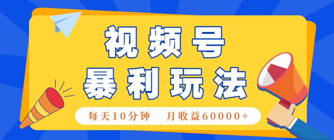 视频号AI赚钱法，每天只需10分钟，月入6万+！(超详细拆解)-创业项目库