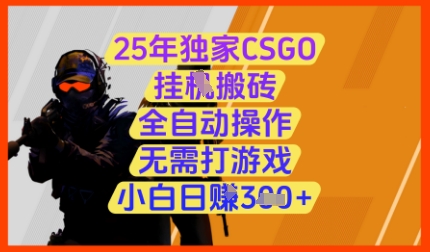 25年独家CSGO挂G搬砖，全自动操作，无需打游戏，小白日入3张+【揭秘】-创业项目库