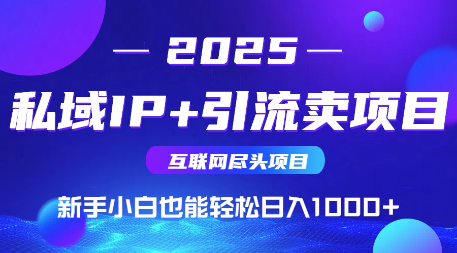 私域IP+卖项目，普通人小白也能轻松实现日入1000+-创业项目库