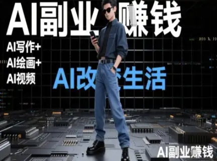 AI改变生活(Ai写作+AI绘画+Ai视频)，AI副业挣钱-创业项目库