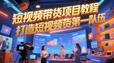短视频带货项目教程，打造短视频带货第一队伍-创业项目库