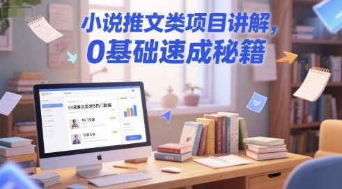 小说推文类项目讲解，0 基础速成秘籍-创业项目库