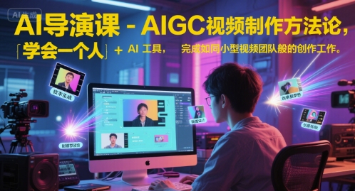 AI导演课-AIGC视频制作方法论，学会一个人+AI工具，完成如同小型视频团队般的创作工作，实现导演梦-创业项目库