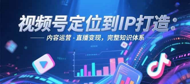 视频号定位到IP打造：账号搭建-内容运营-直播变现，完整知识体系-创业项目库