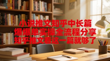 小说推文知乎中长篇爆单实操全流程分享，知乎推文看这一篇就够了-创业项目库