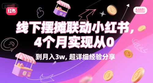 线下摆摊联动小红书，4 个月实现从 0 到月入3w，超详细经验分享-创业项目库