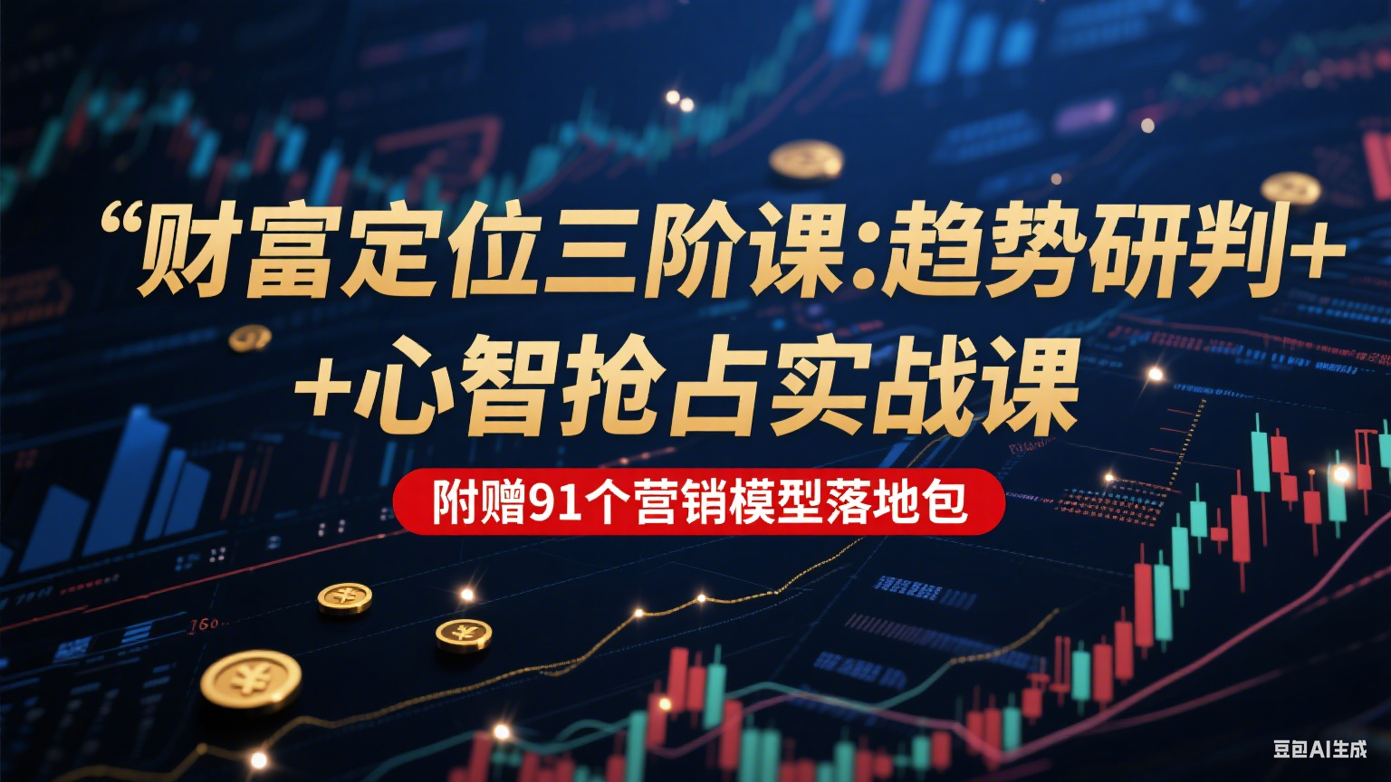 财富定位三阶：趋势研判 + 心智抢占实战课，附赠91个营销模型落地包-创业项目库