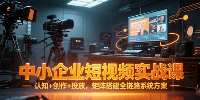 中小企业短视频实战课，认知+创作+投放，矩阵搭建全链路系统方案-创业项目库