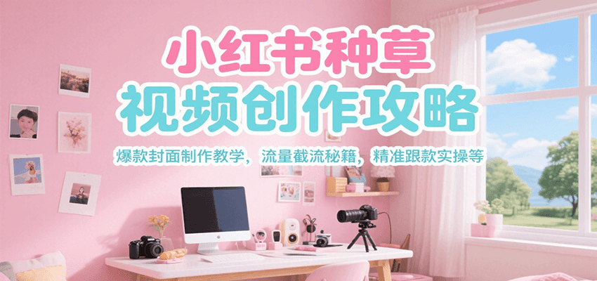 小红书种草视频创作攻略，爆款封面制作教学 ，流量截流秘籍 ，精准跟款实操等-创业项目库
