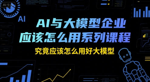 AI与大模型企业应该怎么用系列课程，究竟应该怎么用好大模型-创业项目库