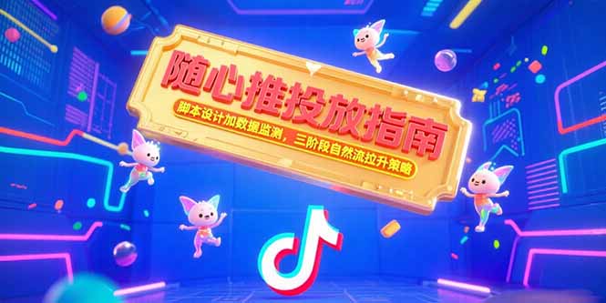随心推投放指南，脚本设计加数据监测，三阶段自然流拉升策略-创业项目库