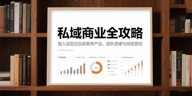 私域商业全攻略，强人设定位加高客单产品，团队搭建与风险管控-创业项目库