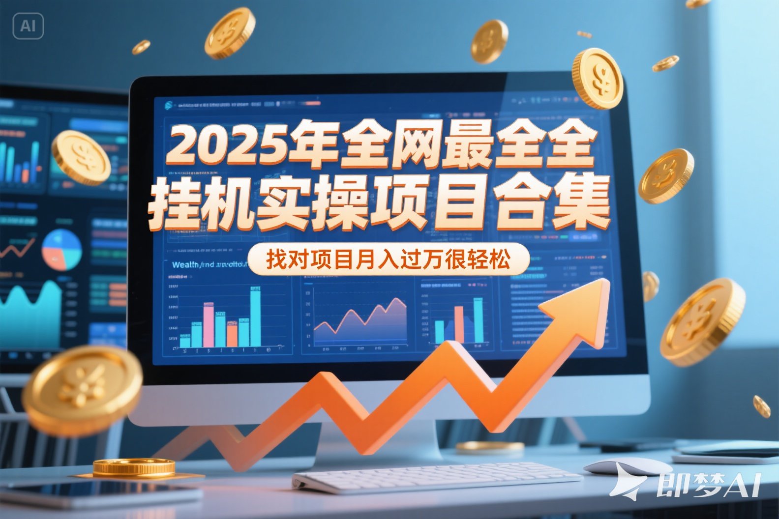 2025年挂机实操项目实操演练，挂机类型，AI直播类型，轻资产创业类型…-创业项目库
