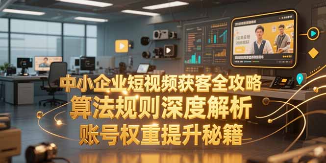 中小企业短视频获客全攻略，算法规则深度解析，账号权重提升秘籍-创业项目库