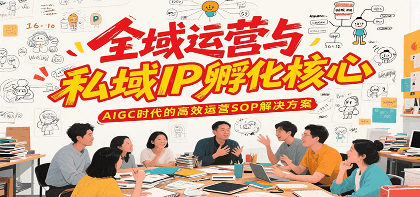 全域运营与私域IP孵化核心，AIGC时代的高效运营SOP解决方案-创业项目库