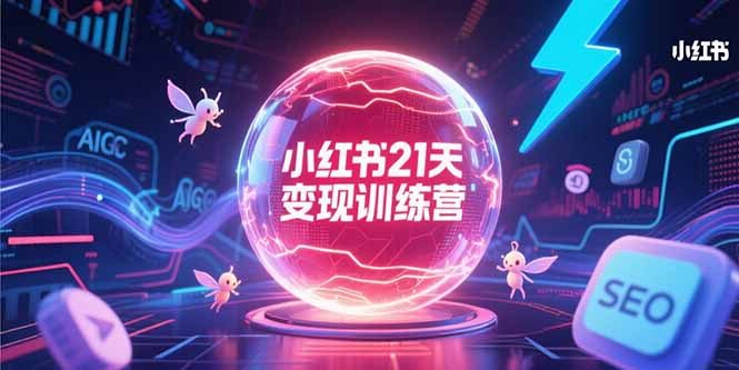 小红书21天变现训练营，AIGC工具高效应用，SEO优化核心技巧-创业项目库