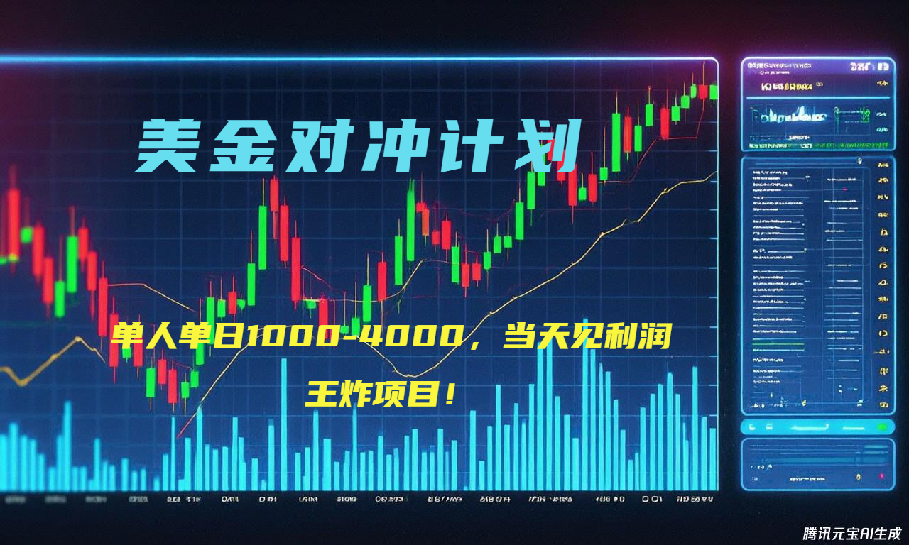 2025年最暴力项目“美金先登计划”最新最强对冲战法，每日实际收益1K-4K-创业项目库