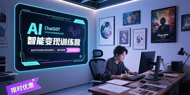 AI智能变现训练营，ChatGPT写作变现，电影解说制作，图文带货方法论-创业项目库