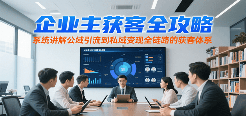 企业主获客全攻略，系统讲解公域引流到私域变现全链路的获客体系-创业项目库