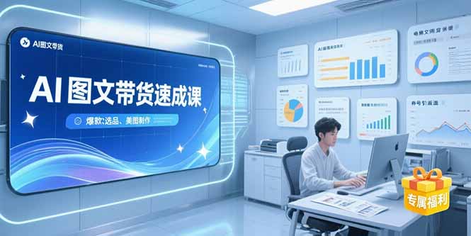 AI图文带货速成课，养号引流秘籍，爆款选品策略，美图制作全流程-创业项目库