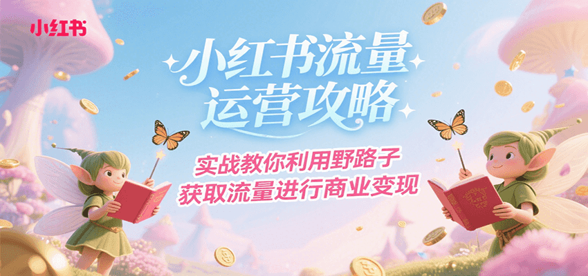 小红书流量运营攻略，实战教你利用野路子获取流量进行商业变现-创业项目库