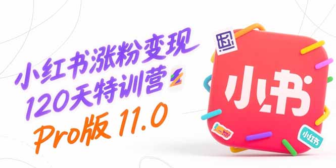 小红书涨粉变现120天特训营Pro版11.0：从0到1掌握平台运营,内容制作和变现-创业项目库