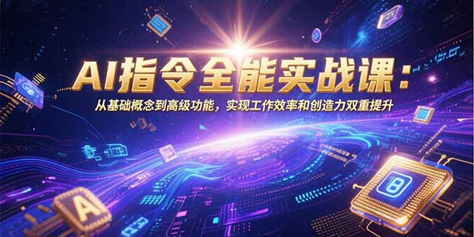 AI指令全能实战课：从基础概念到高级功能，实现工作效率和创造力双重提升-创业项目库