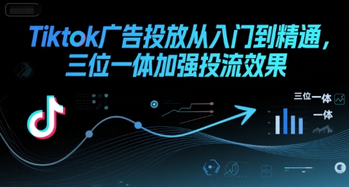 Tiktok广告投放从入门到精通，三位一体加强投流效果-创业项目库
