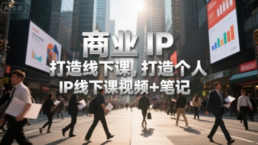 商业IP打造线下课，打造个人 IP线下课视频+笔记-创业项目库